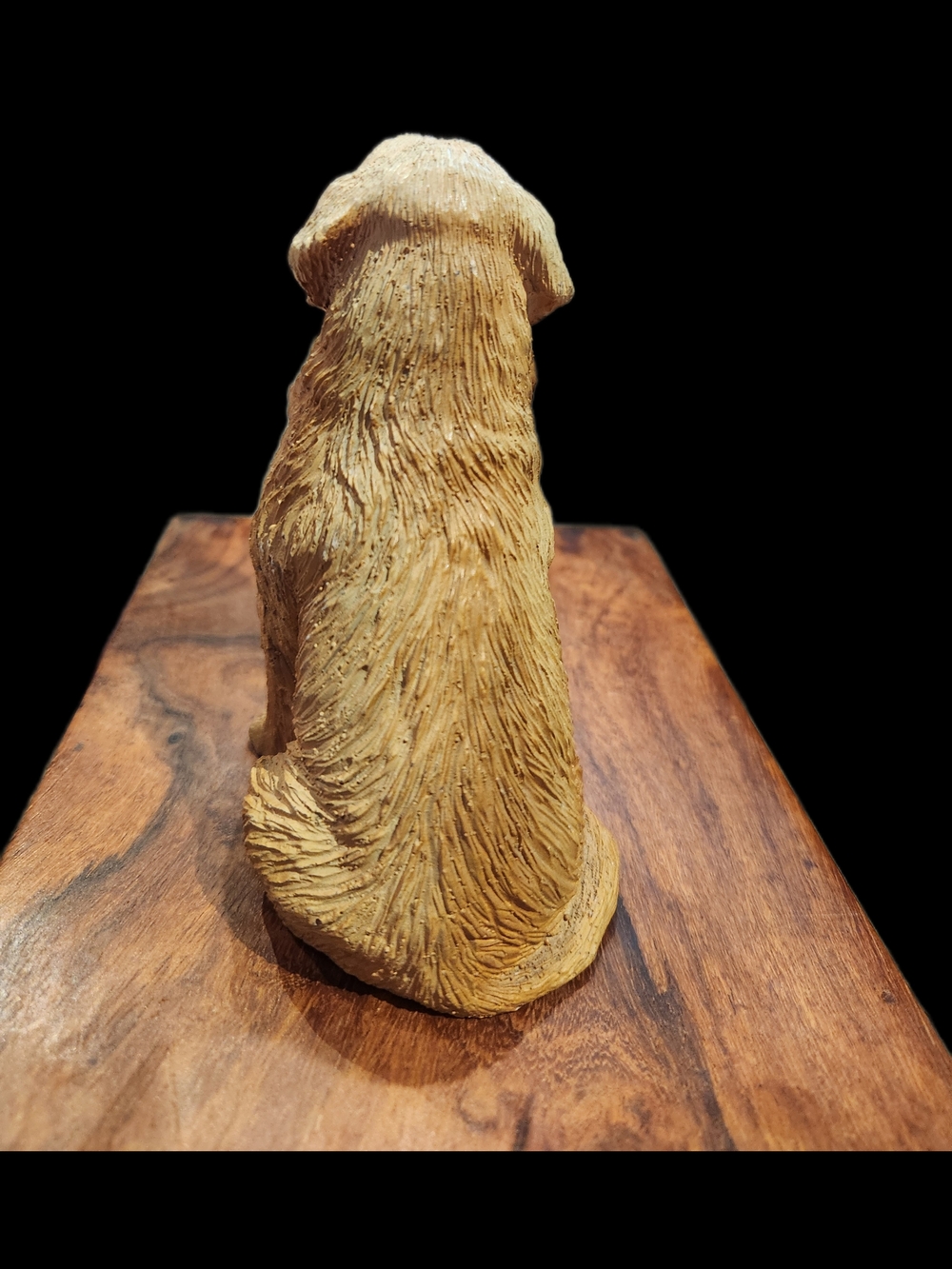 5" Appx Golden Retriever Stone Resin Figurine Statue Tan White Chest Dog Pet - Picture 3 of 10